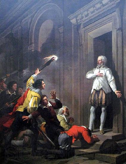 Joseph-Benoit Suvee Admiral de Coligny impressing his murderers Spain oil painting art